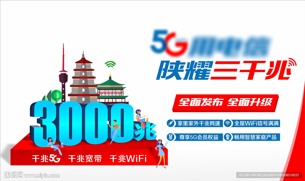 电信移动联通5G宣传