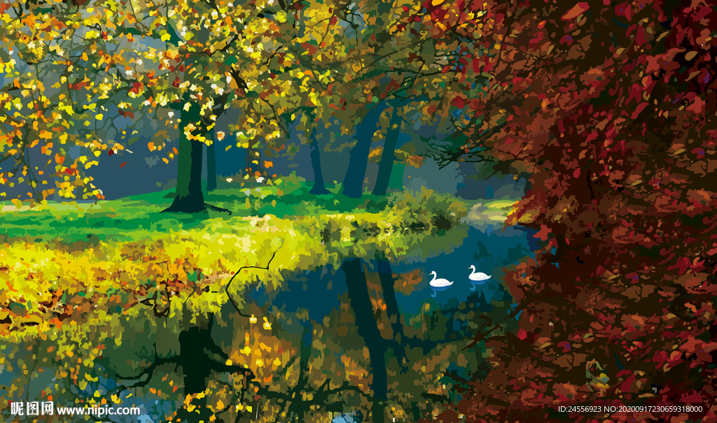 油画风景意境山水画欧美风景油画