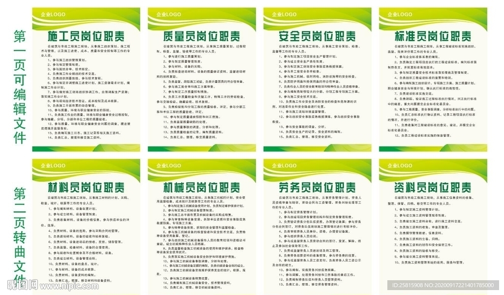 八大员岗位职责