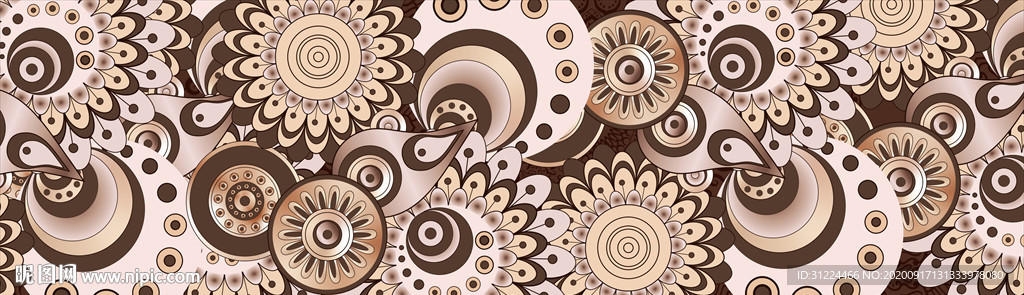 欧式婚礼花纹背景图片