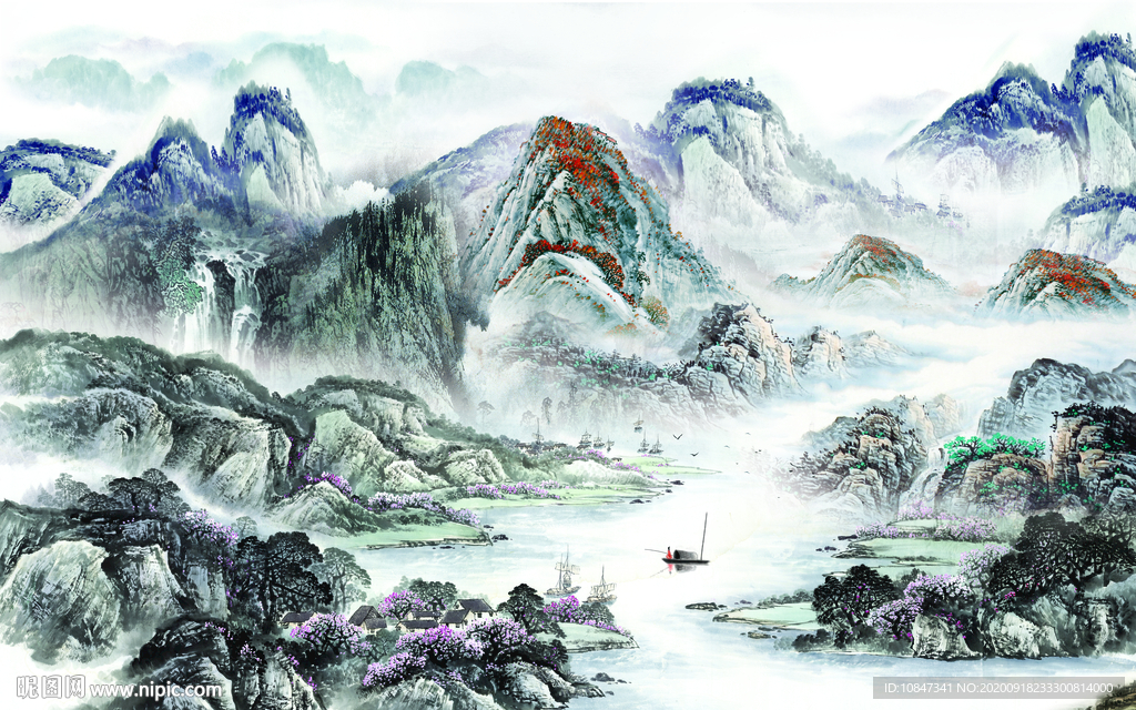 大气新上架山水画 TIF分层