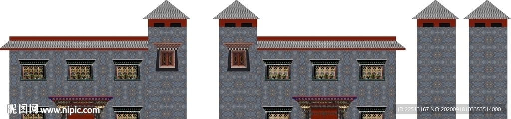 藏式墙壁 藏式大院