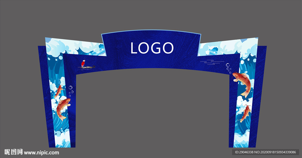 门头 地产 新中式 拱门 人气