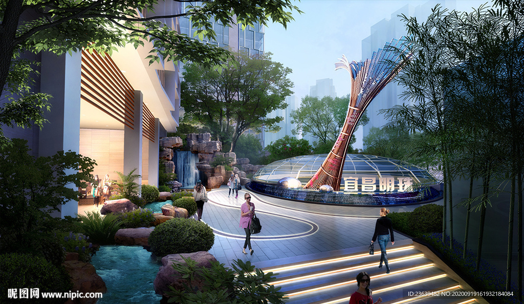 住宅中心景观效果图