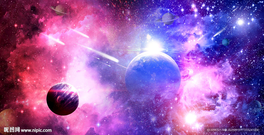 星空 星球海报 太空背景