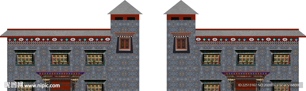 藏式房屋  藏式大院