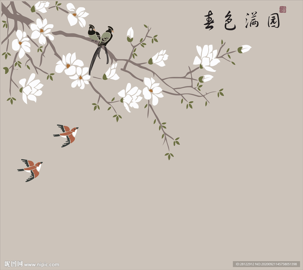 春色满园 玉兰花