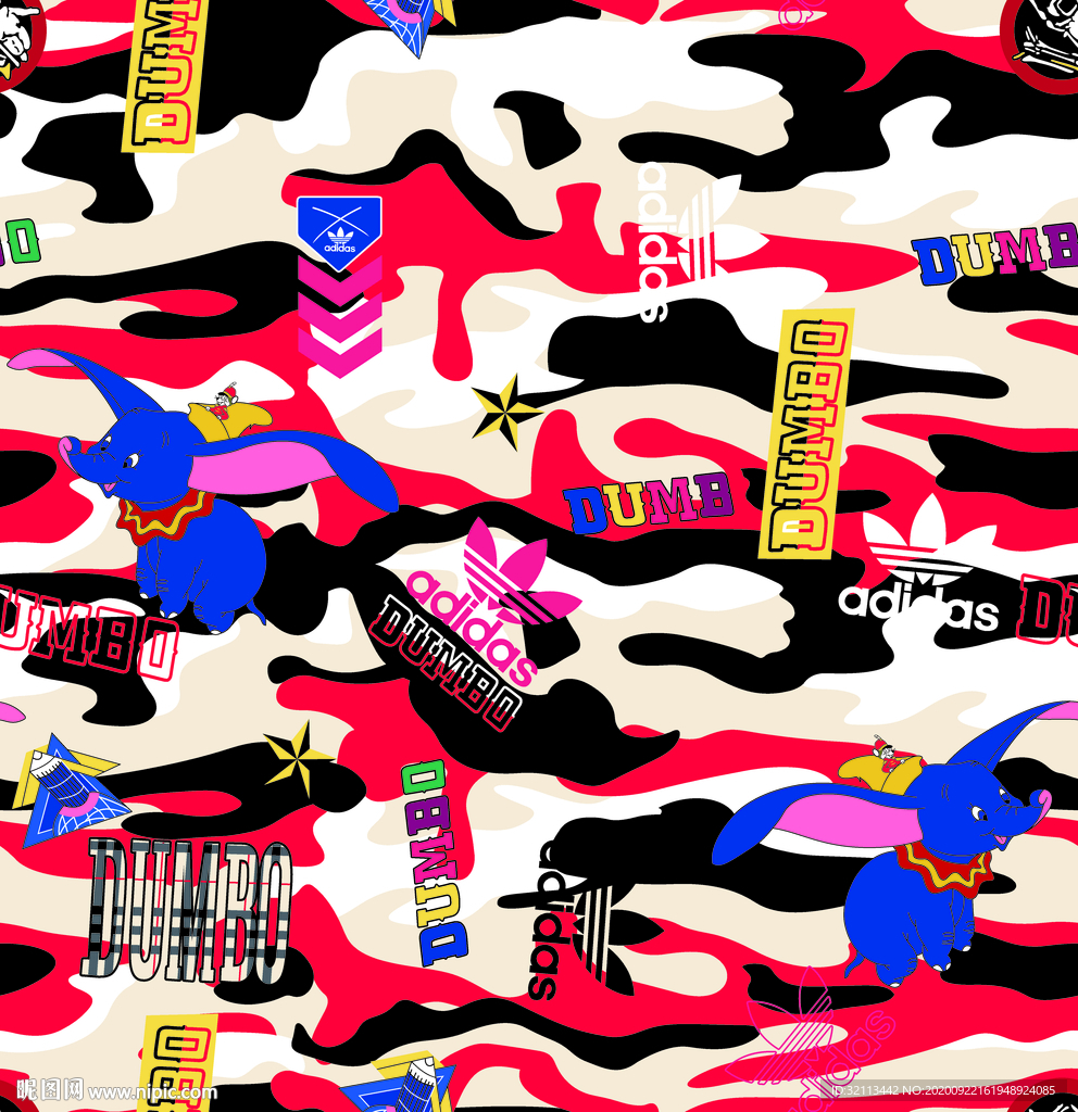 数码印花 大牌 迷彩