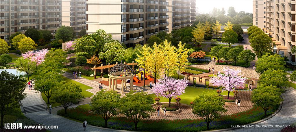 住宅小区 景观设计效果图