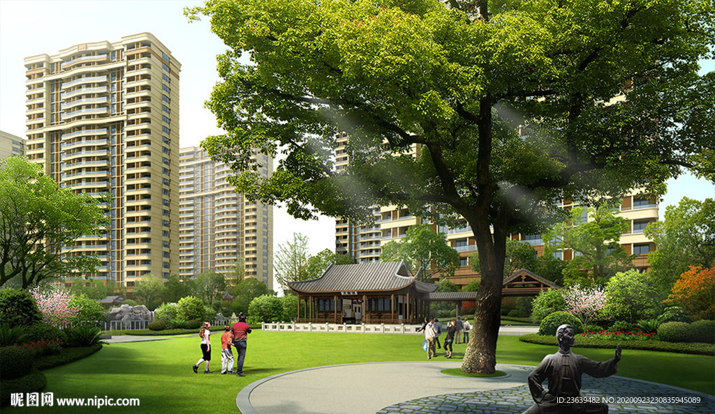 住宅小区 景观绿化效果图