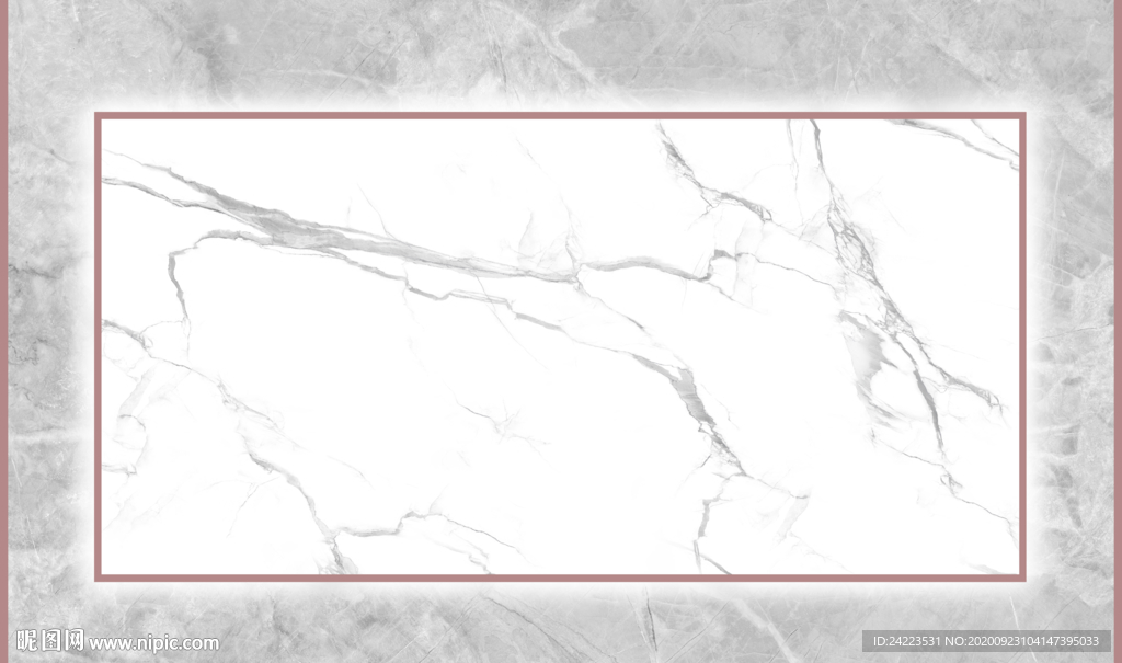 轻奢石纹玫瑰金金属条悬空背景墙