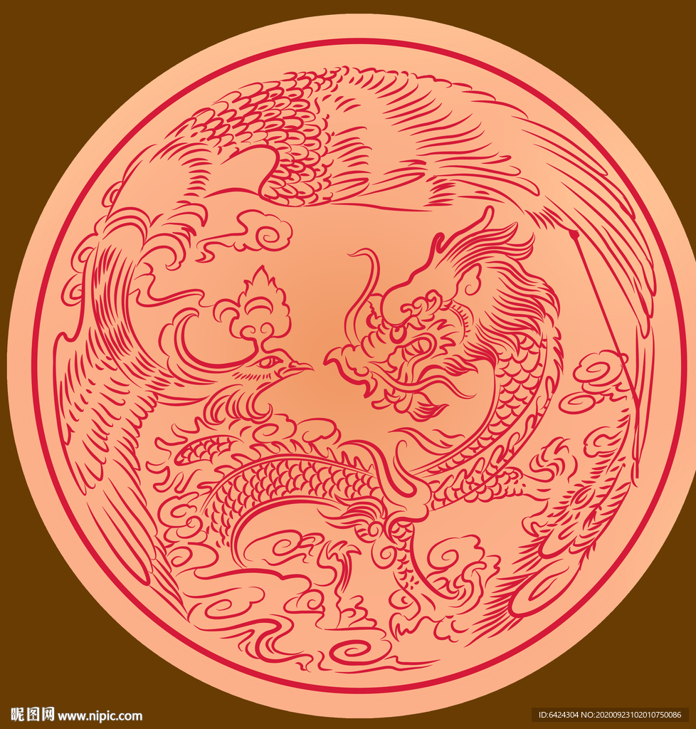 圆形龙纹 盘龙