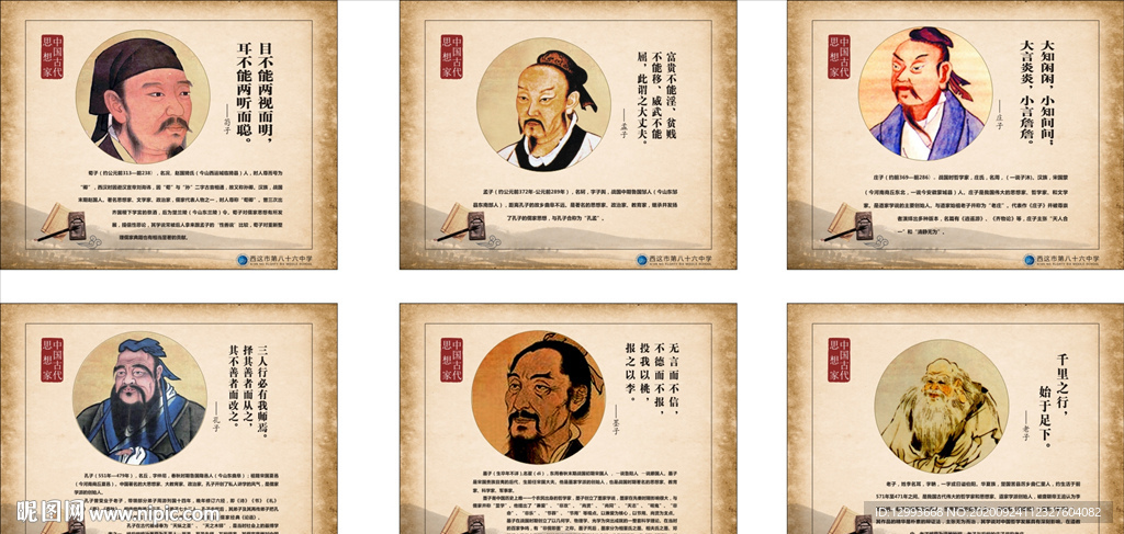 孔子孟子荀子老子庄子墨子