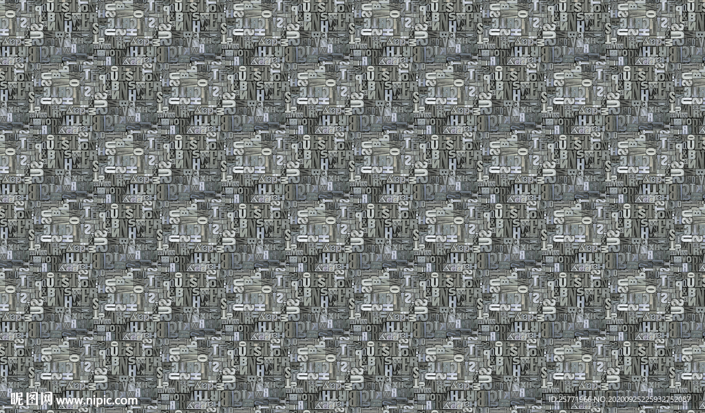 大型高清现代简约字母背景墙