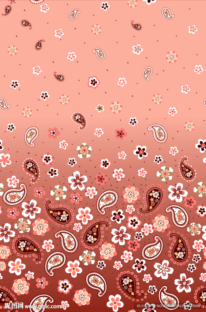 满底定位花朵腰果花