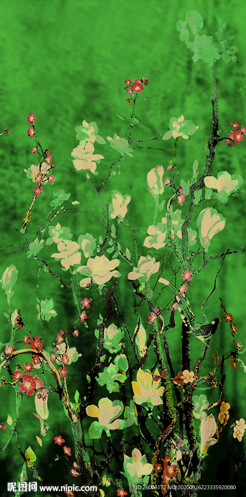 数码印花 大牌花 定位花