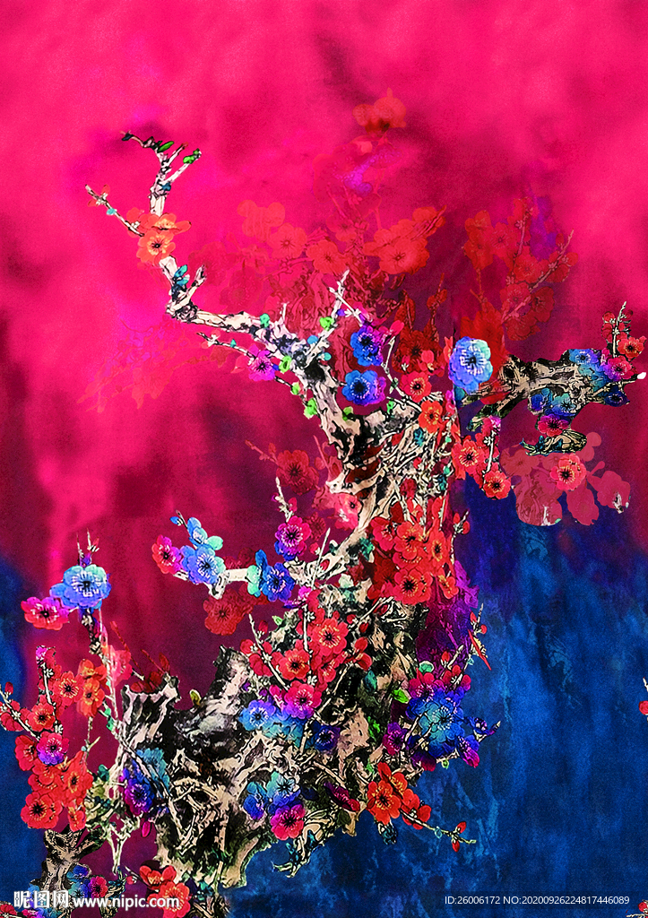 数码印花 大牌花 定位花