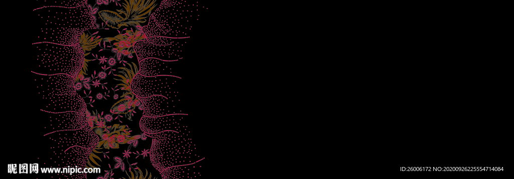 数码印花 大牌花 定位花