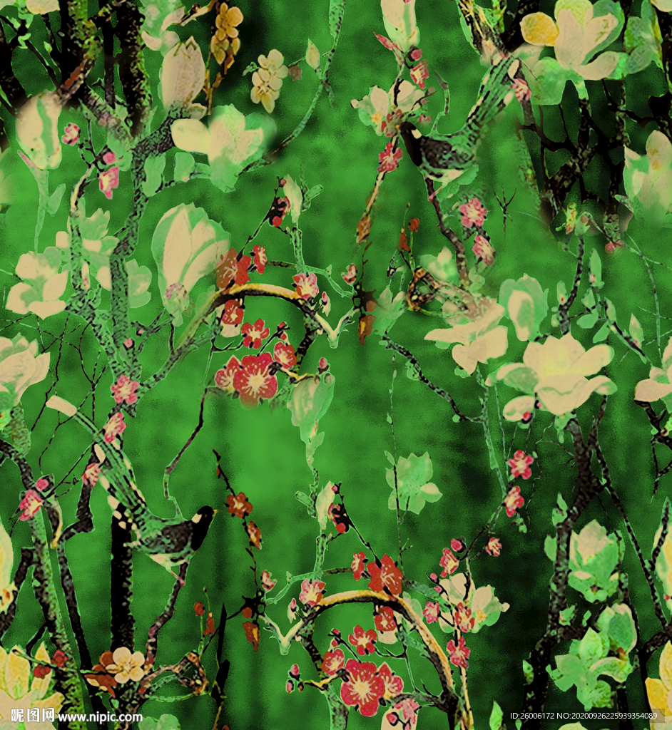 数码印花 大牌花 复古花