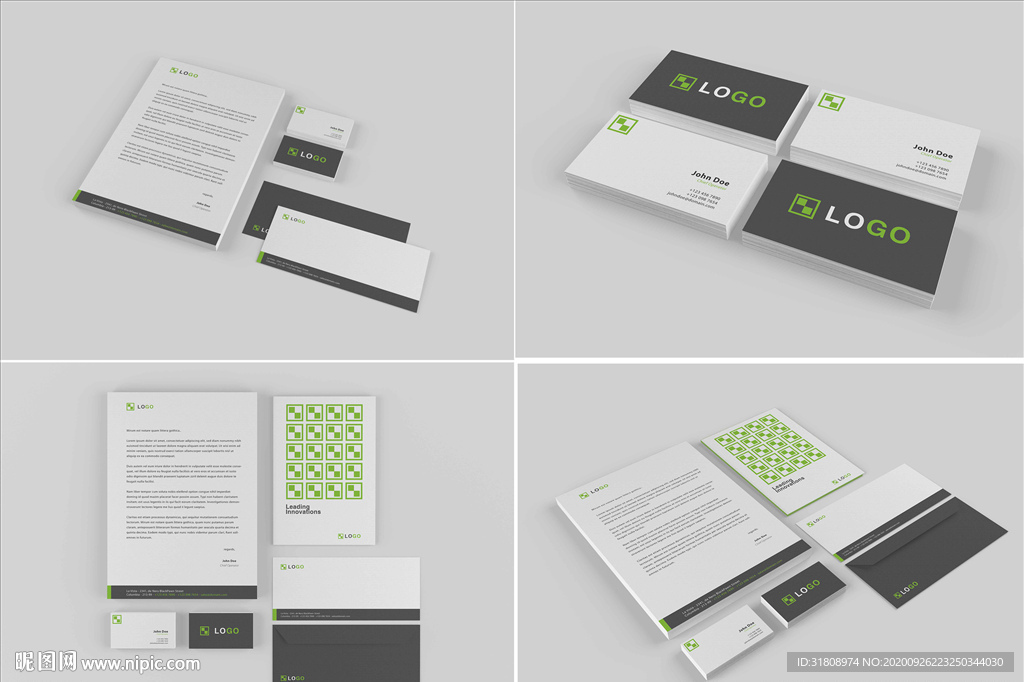 名片信封品牌VI样机模板素材