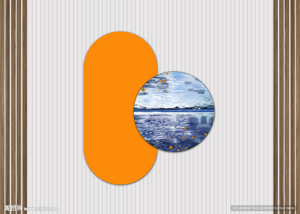 抽象几何图形圆圈线条背景