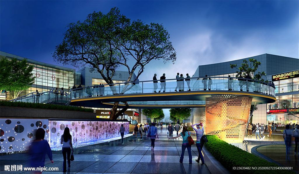 商业区景观设计效果图