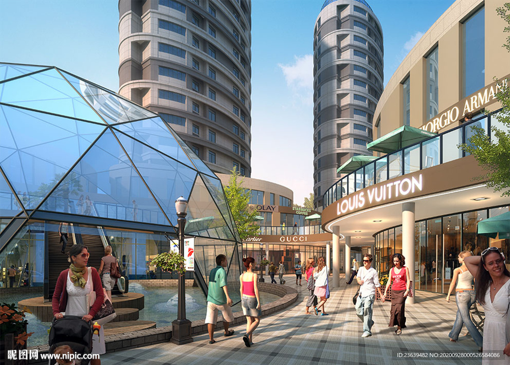 购物中心景观效果图