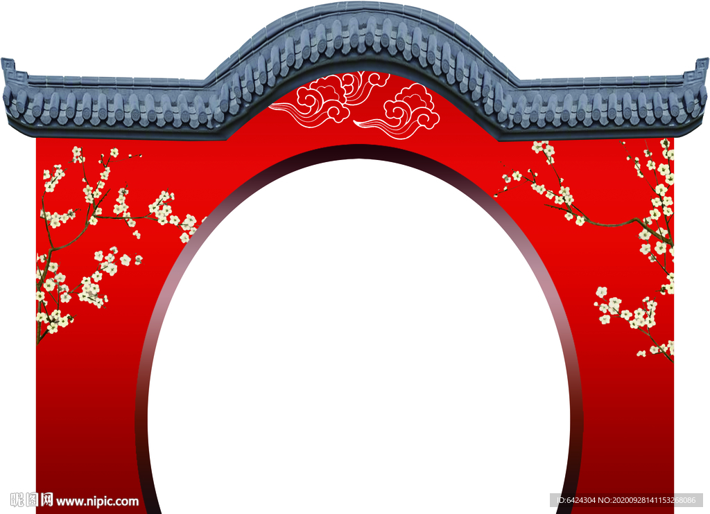 中式婚礼花亭图片