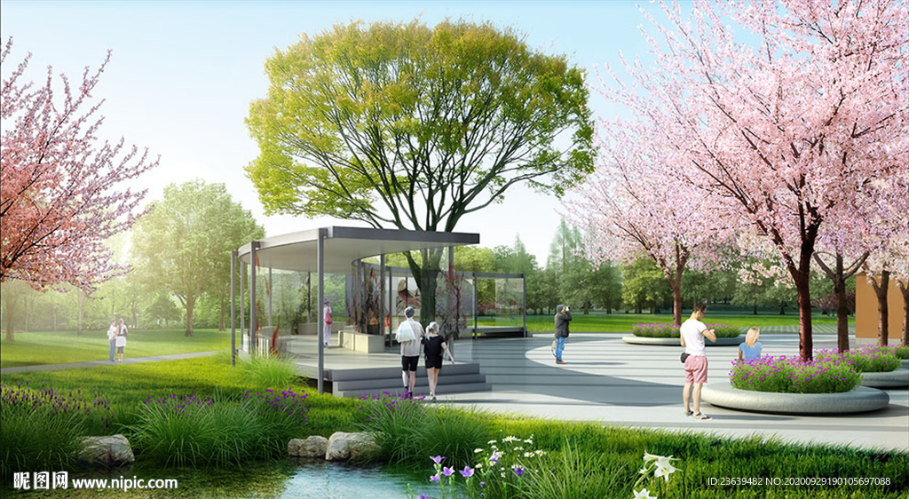 湿地公园景观构架效果图