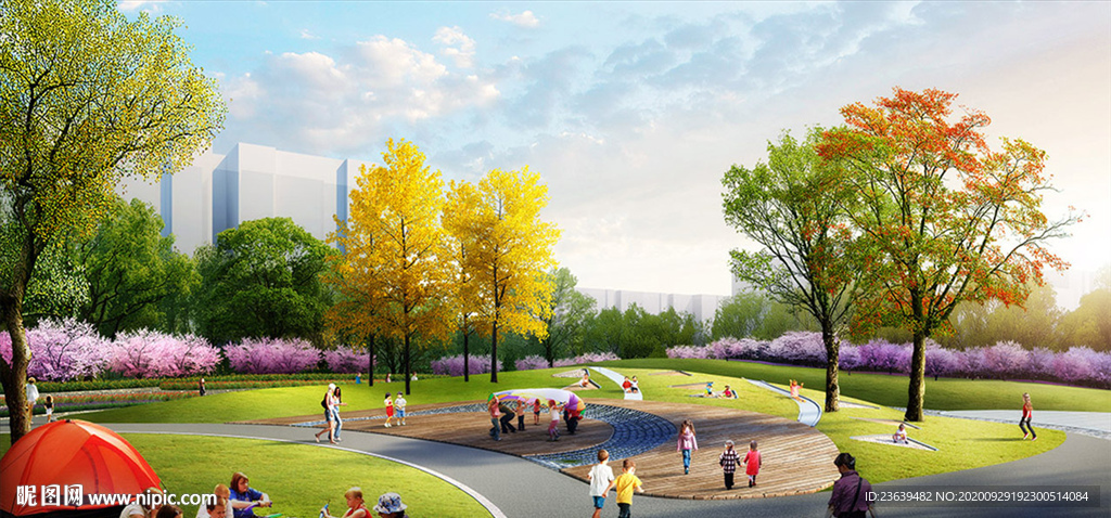 主题公园 儿童活动区景观效果图