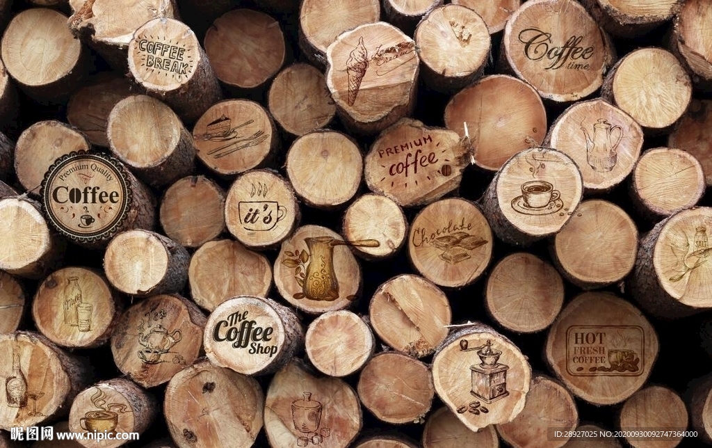 3D木头 工装背景墙