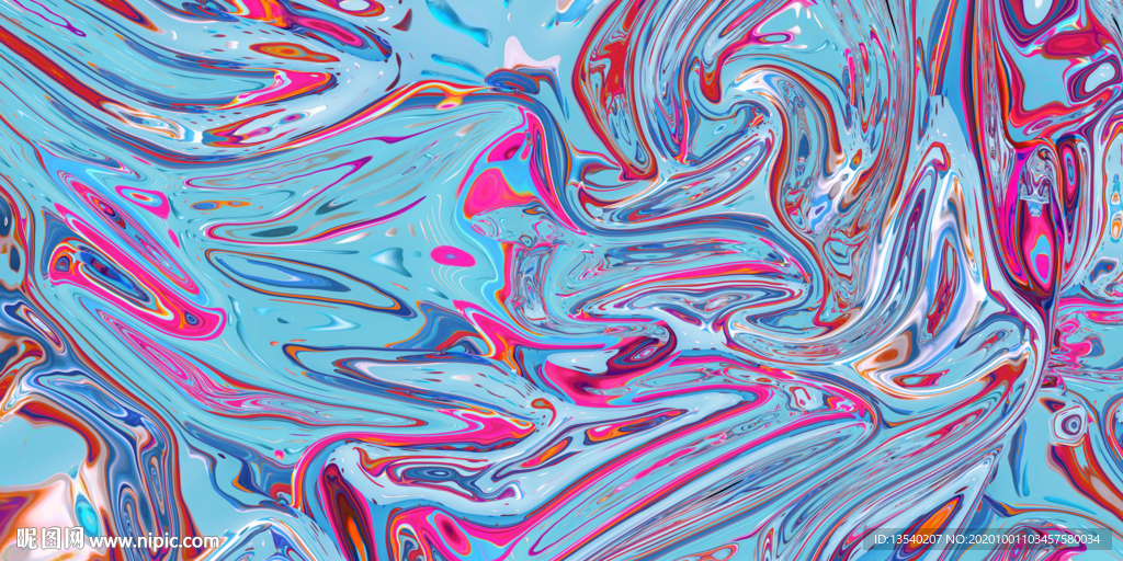 重色炫彩抽象流体渐变背景
