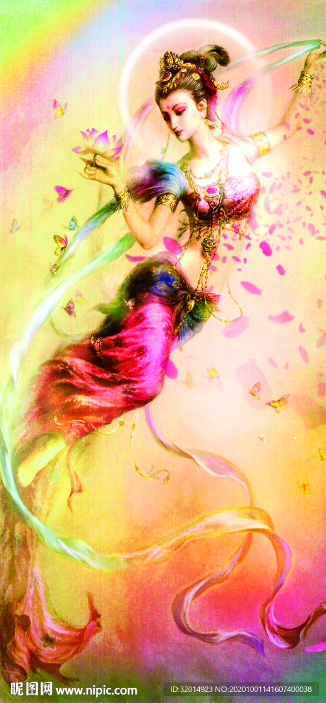 仙女 女娲 莲花