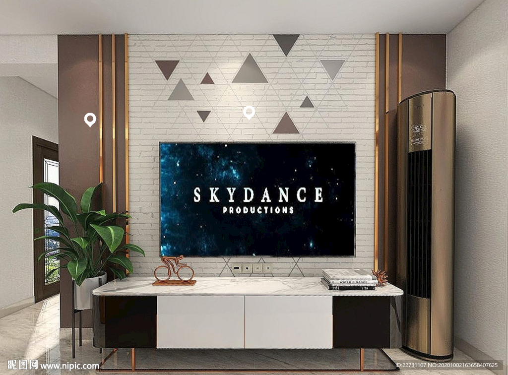 电视沙发背景硅藻泥砖纹矢量图