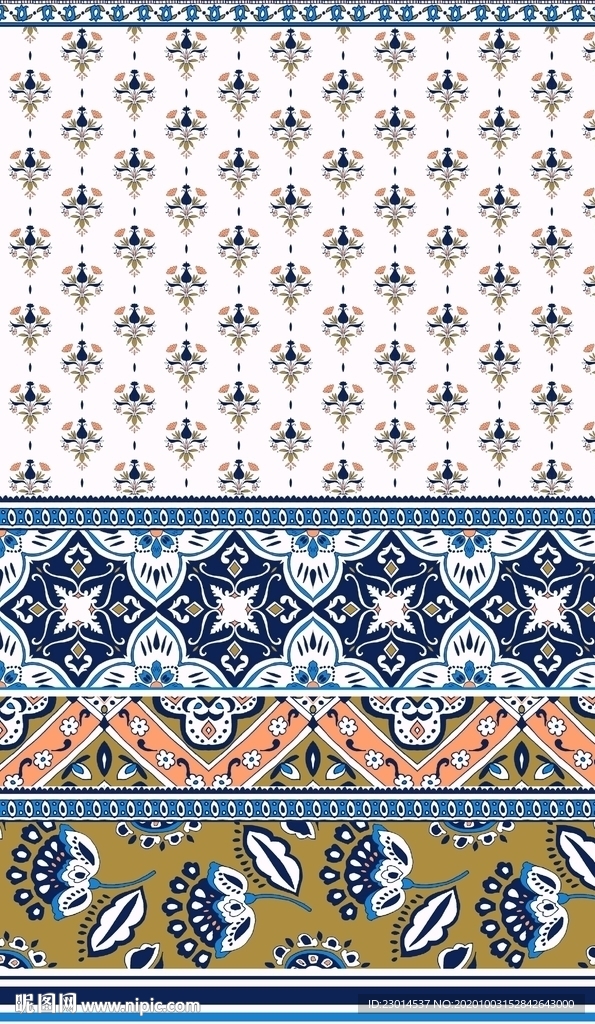 独家佩兹利民族风欧式花型图案