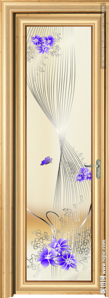 金松木平开门  门框分层