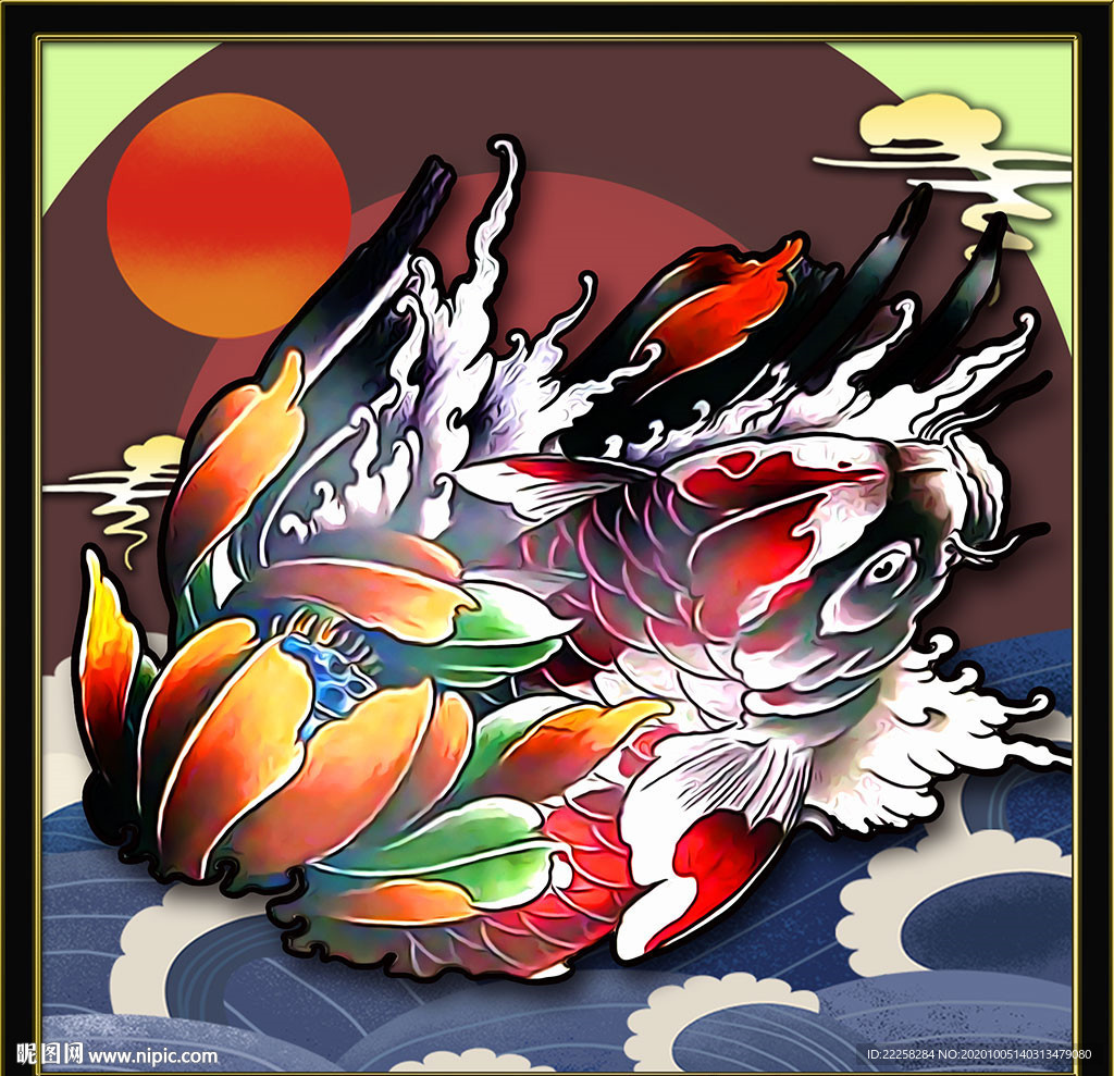 锦鲤装饰画