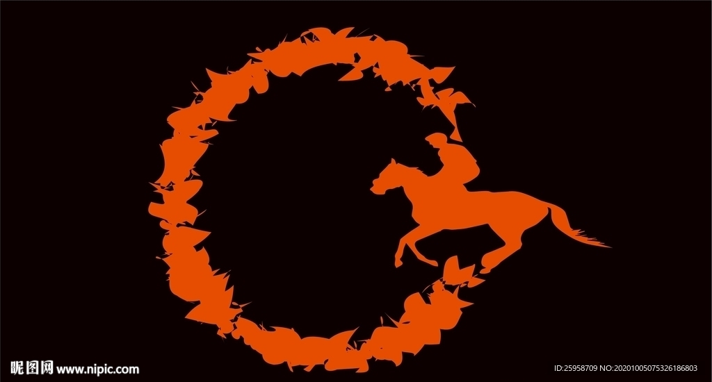 马钻火圈素材