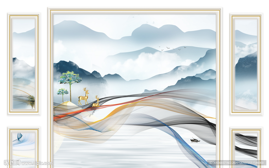 最新意境唯美山水 TIF分层