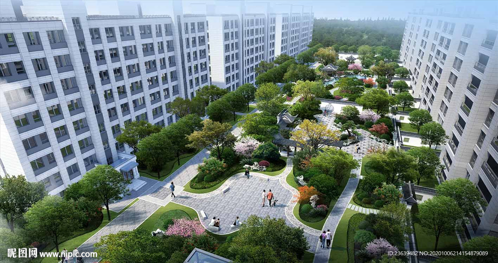 住宅小区 中式景观设计效果图