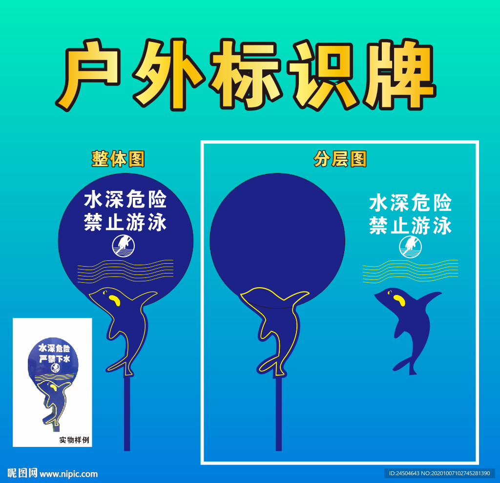水深危险禁止游泳标识标牌