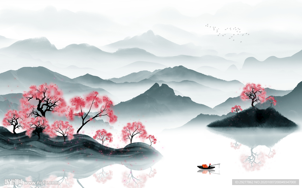 中式新山水画 TIF分层