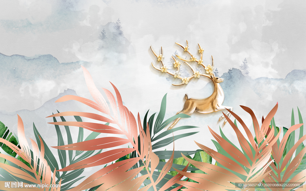 奢华欧式装饰画 TIF分层