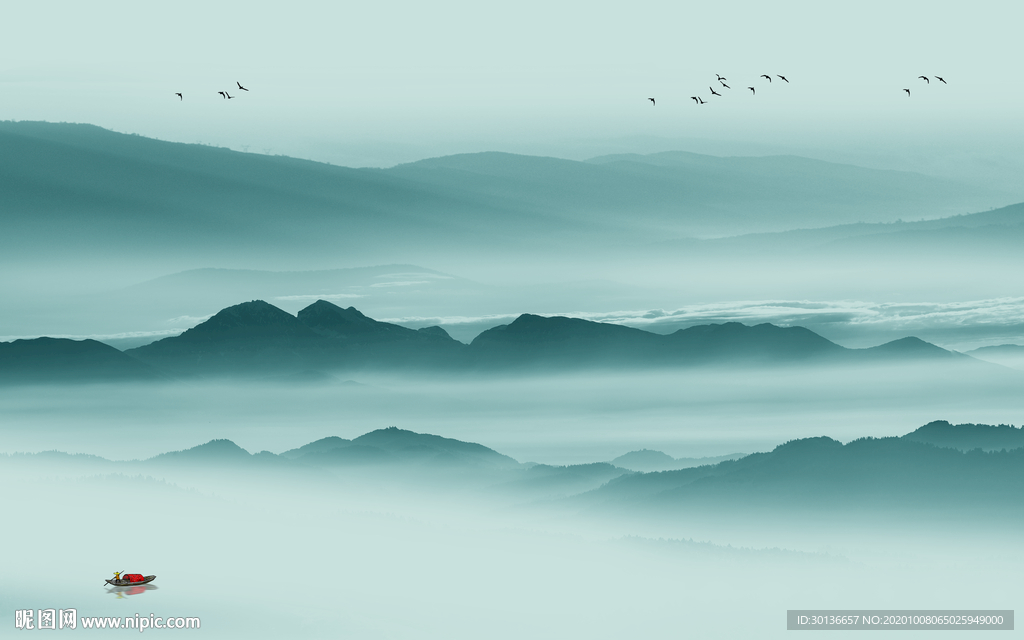 中式意境现代山水 TIF分层