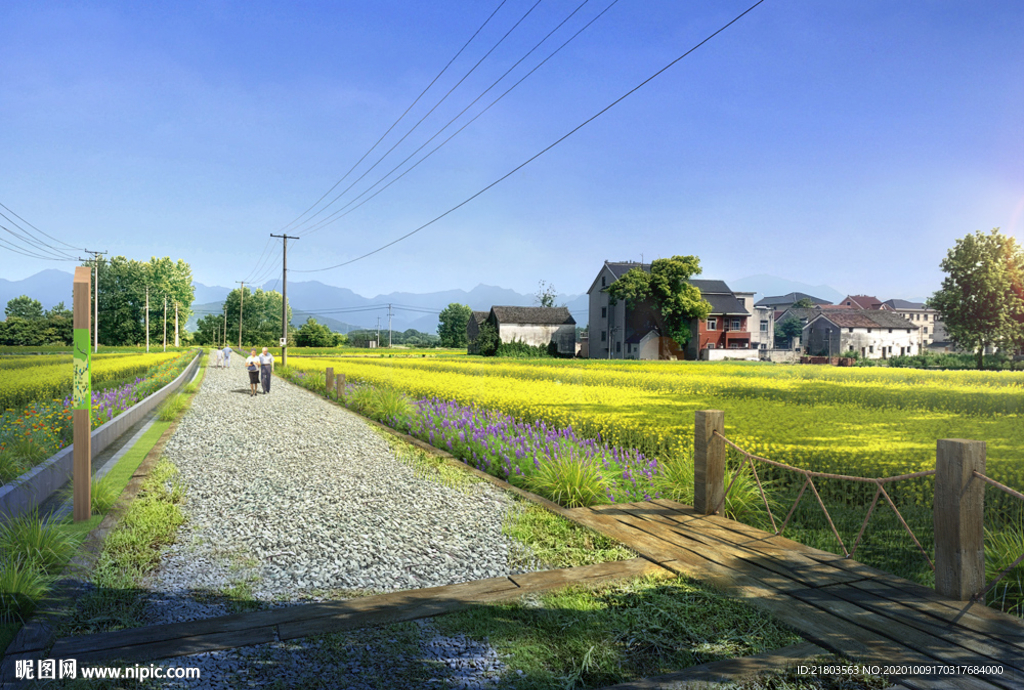 景观效果图田园效果图农村效果图