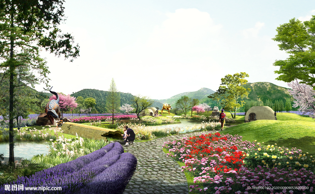 公园绿化景观效果图