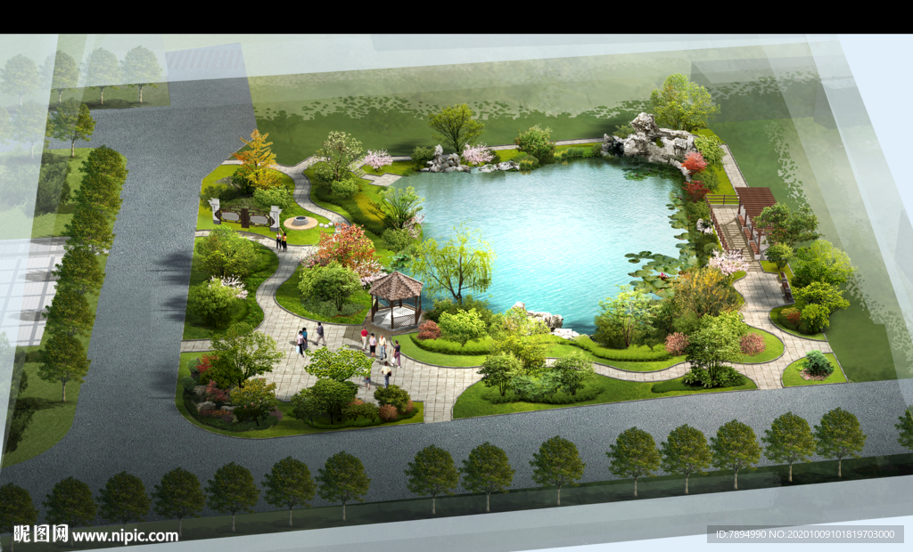 公园小游园景观效果图