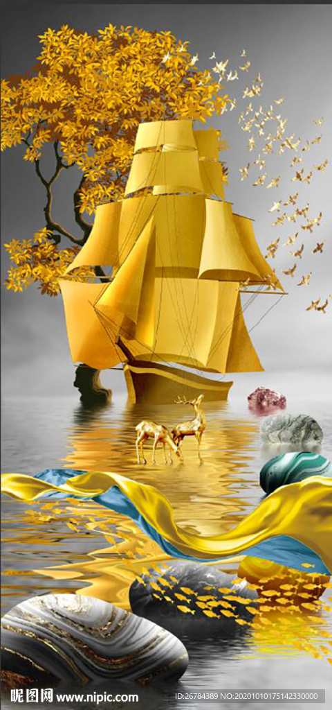 黄金帆船 意境