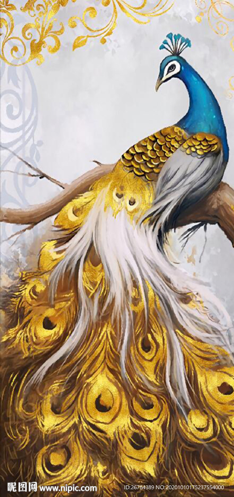 金色孔雀 孔雀画
