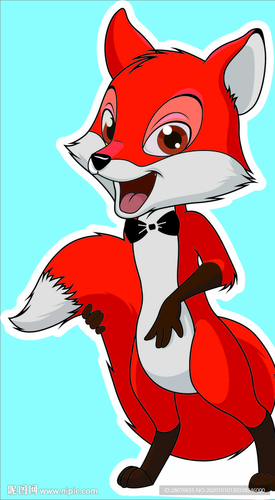 狐狸卡通插图